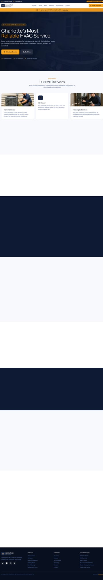 Summit Air Solutions hero preview